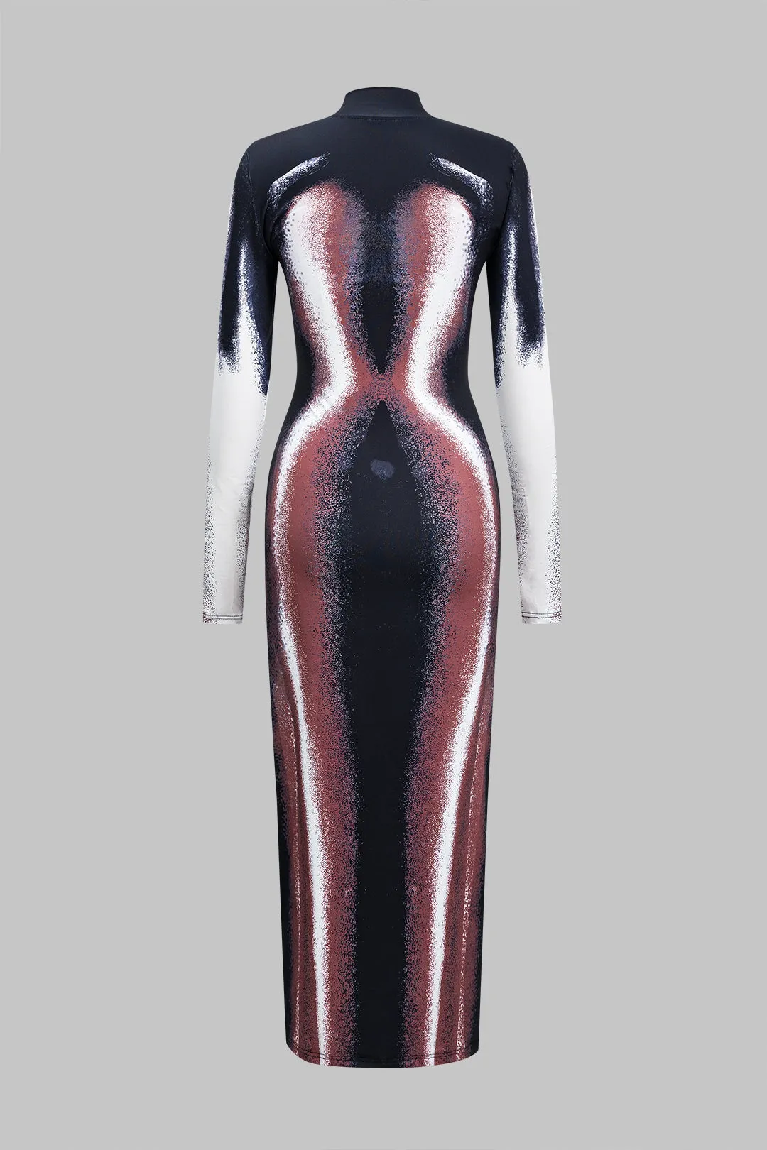 Abstrakt print langærmet maxi kjole sold by Micas product image thumbnail 2