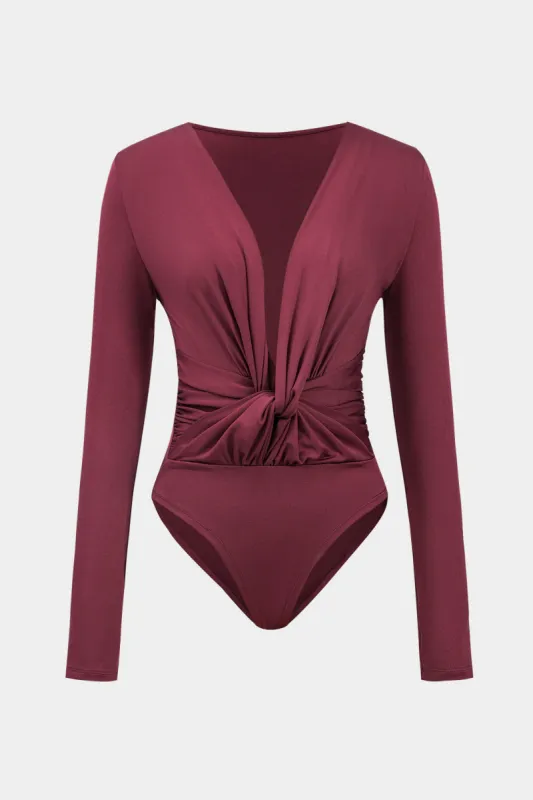 Twist Knot Long Sleeve Bodysuit sold by Micas