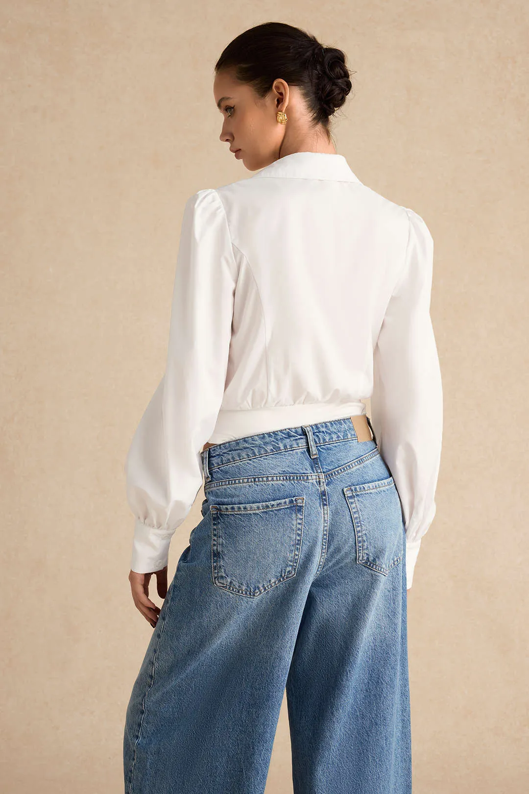 Ruched Long Sleeve Bodysuit sold by Micas product image thumbnail 3