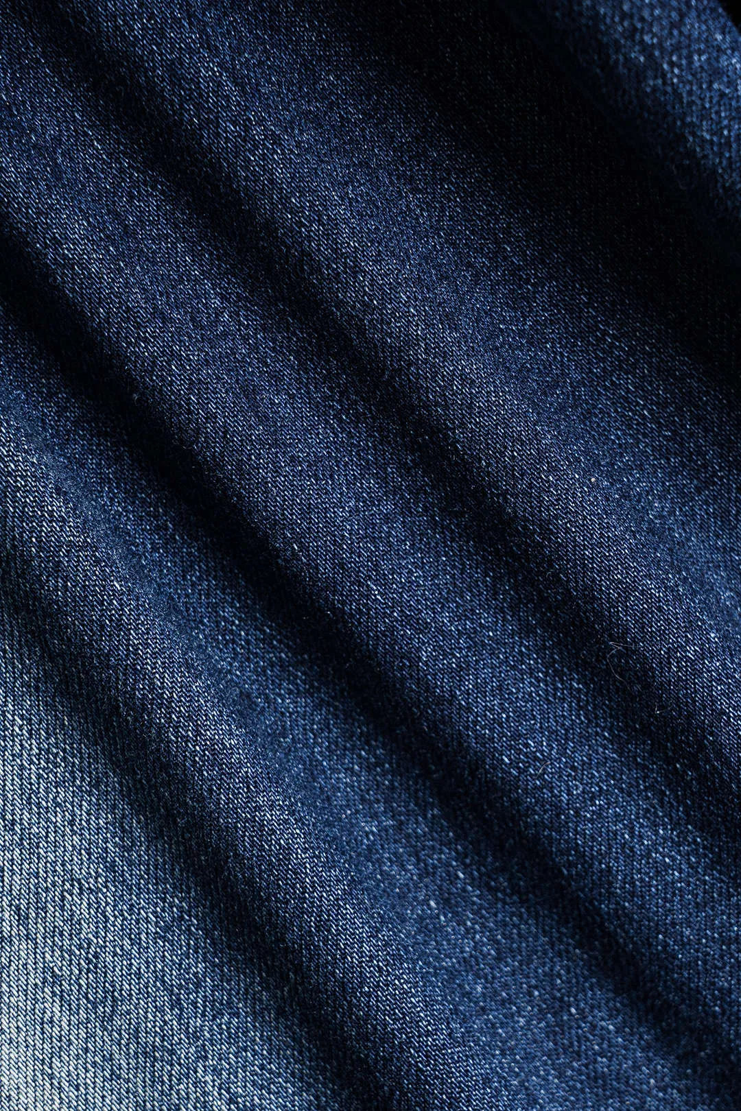 Denim blussede høje talje patchwork jeans sold by Micas product image thumbnail 4