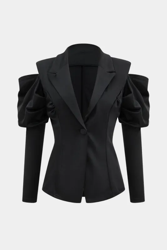 Skær ud hakket lapel blazer sold by Micas
