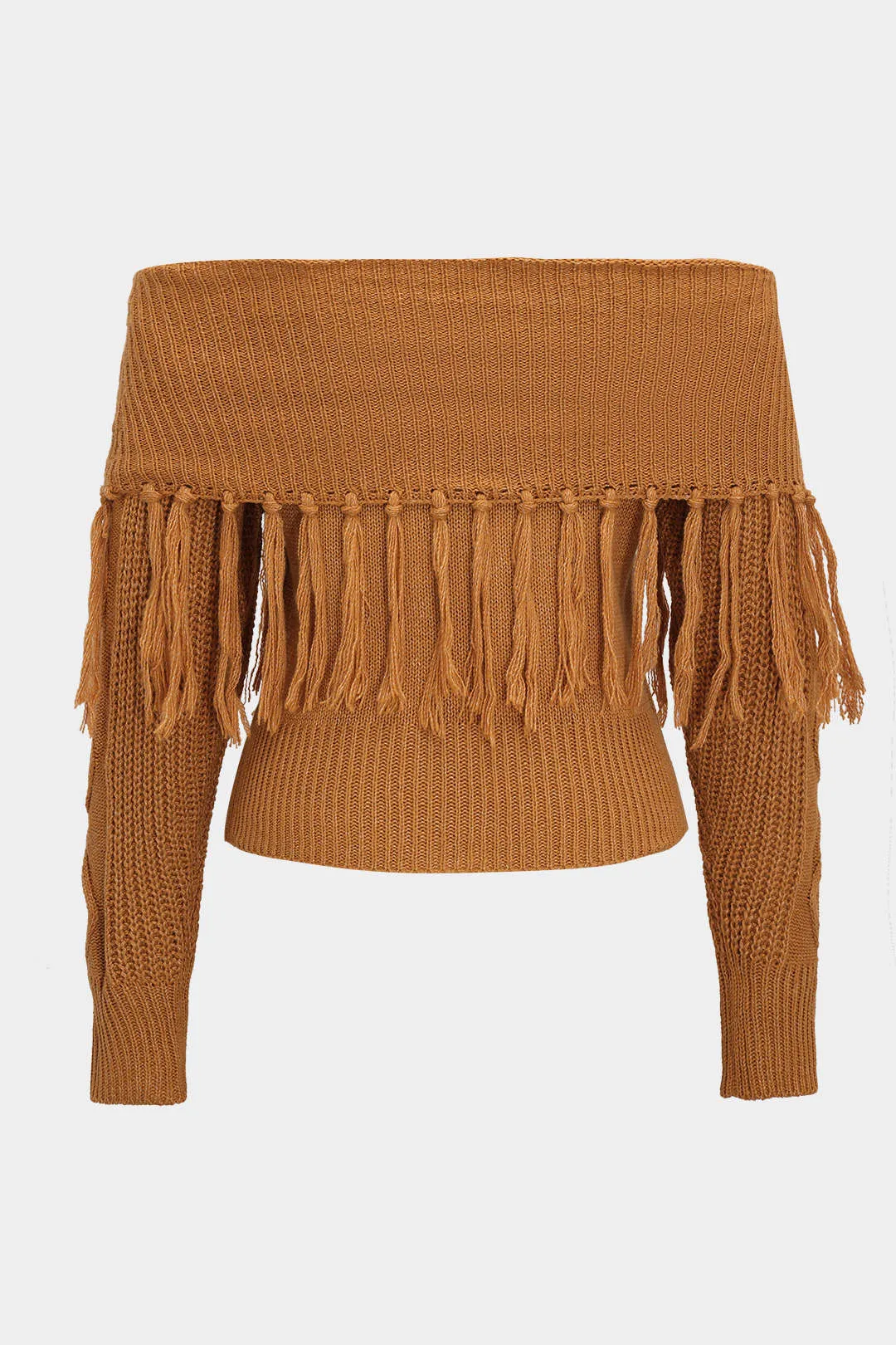 Sweater Fringe off-skulder top sold by Micas product image thumbnail 2