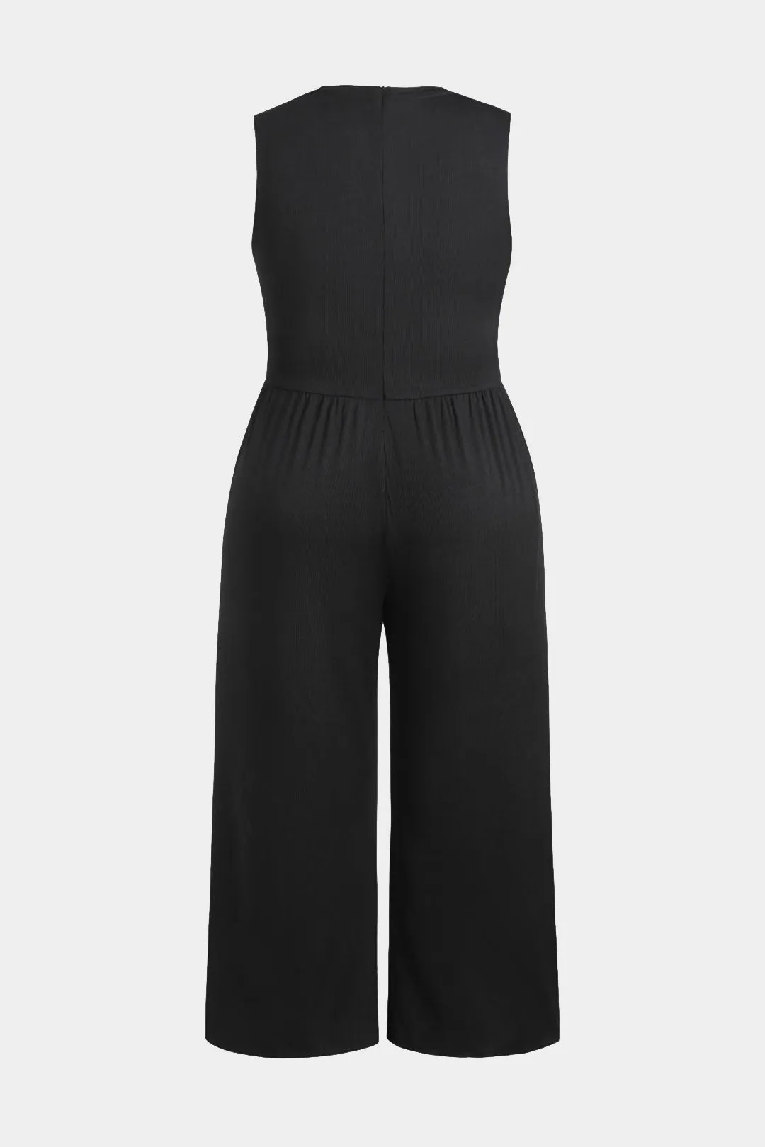 Plus Size Zipper Detail Sleeveless Jumpsuit sold by Micas product image thumbnail 2