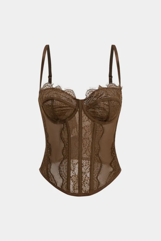 Mesh Broderi Slip Cami Top sold by Micas