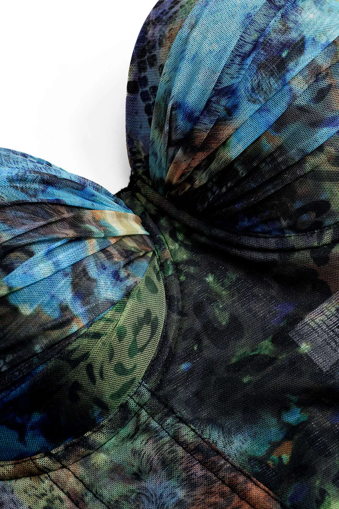 Leopard Snake Skin Print Mesh Corset Slip Cami Top sold by Micas product image thumbnail 3