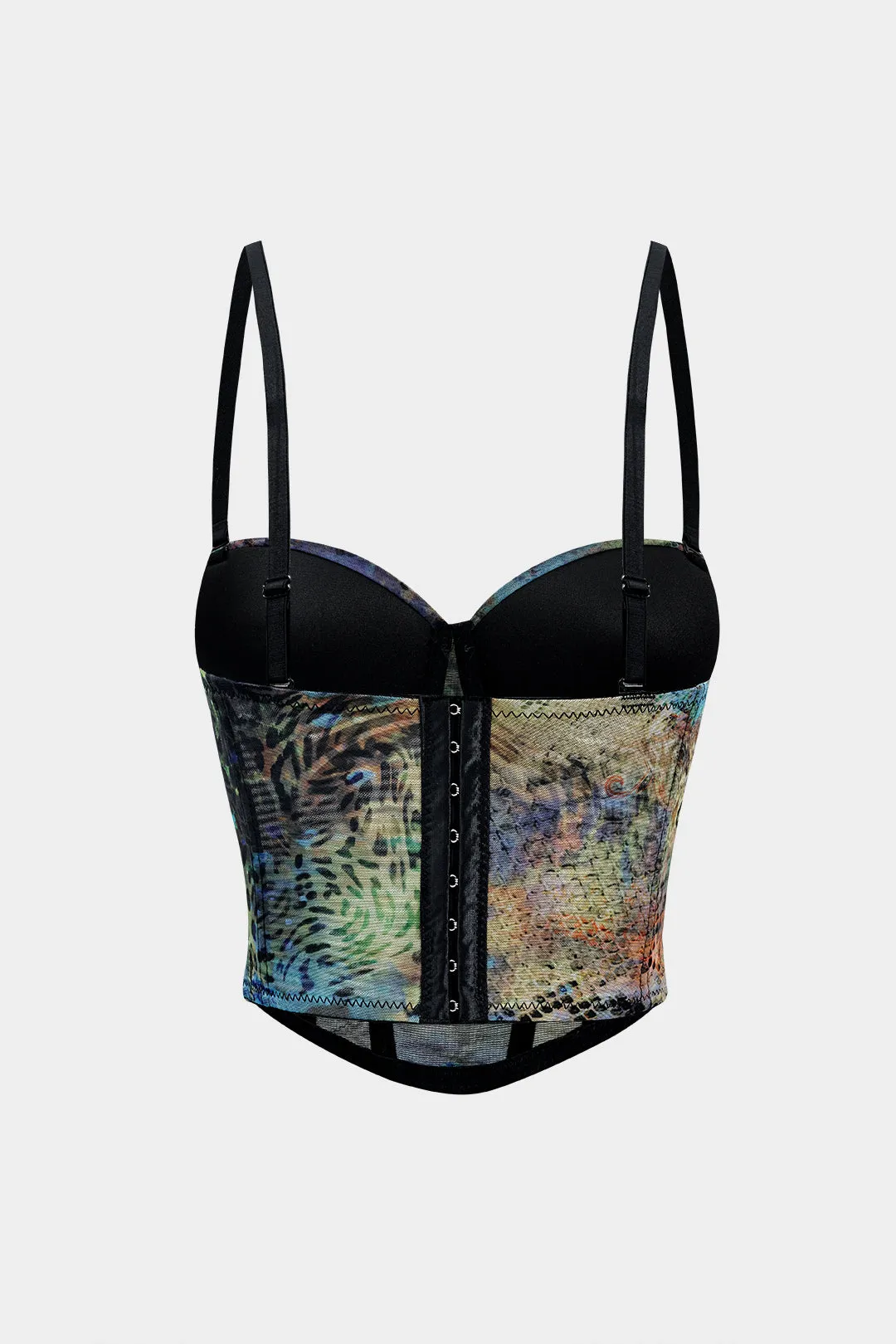 Leopard Snake Skin Print Mesh Corset Slip Cami Top sold by Micas product image thumbnail 2