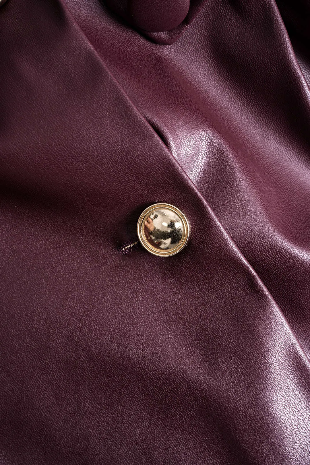 Solid faux læder dobbeltbrystjakke sold by Micas product image thumbnail 3