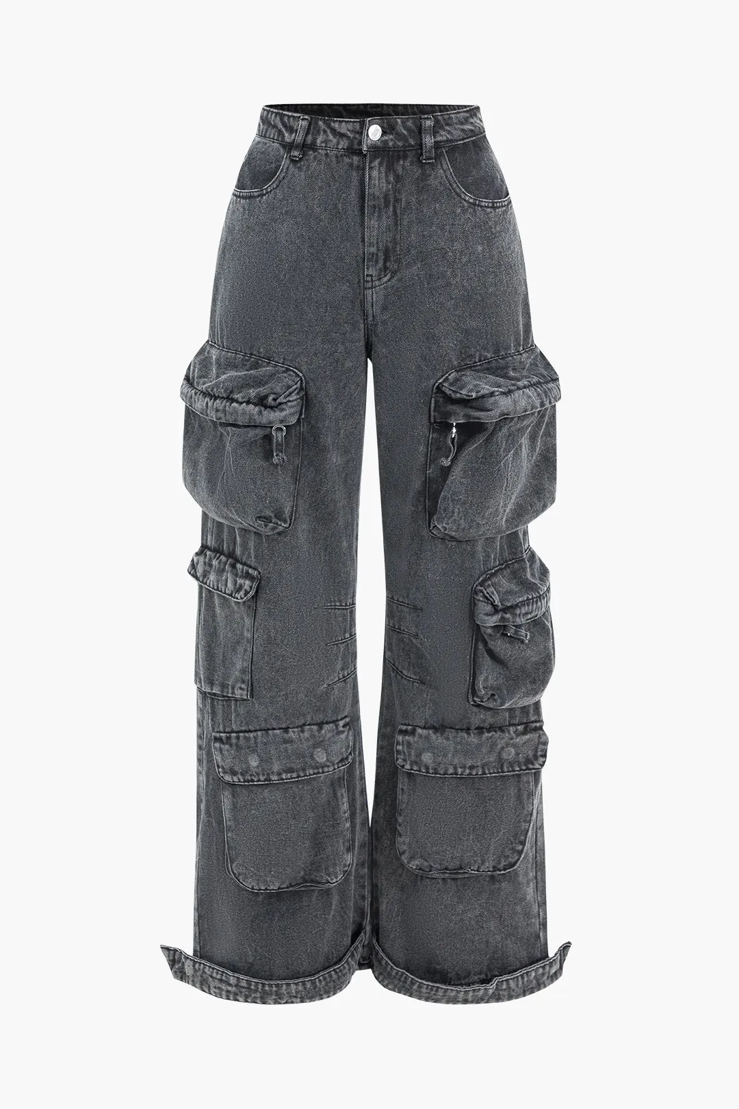 Denim lomme -knap jeans sold by Micas