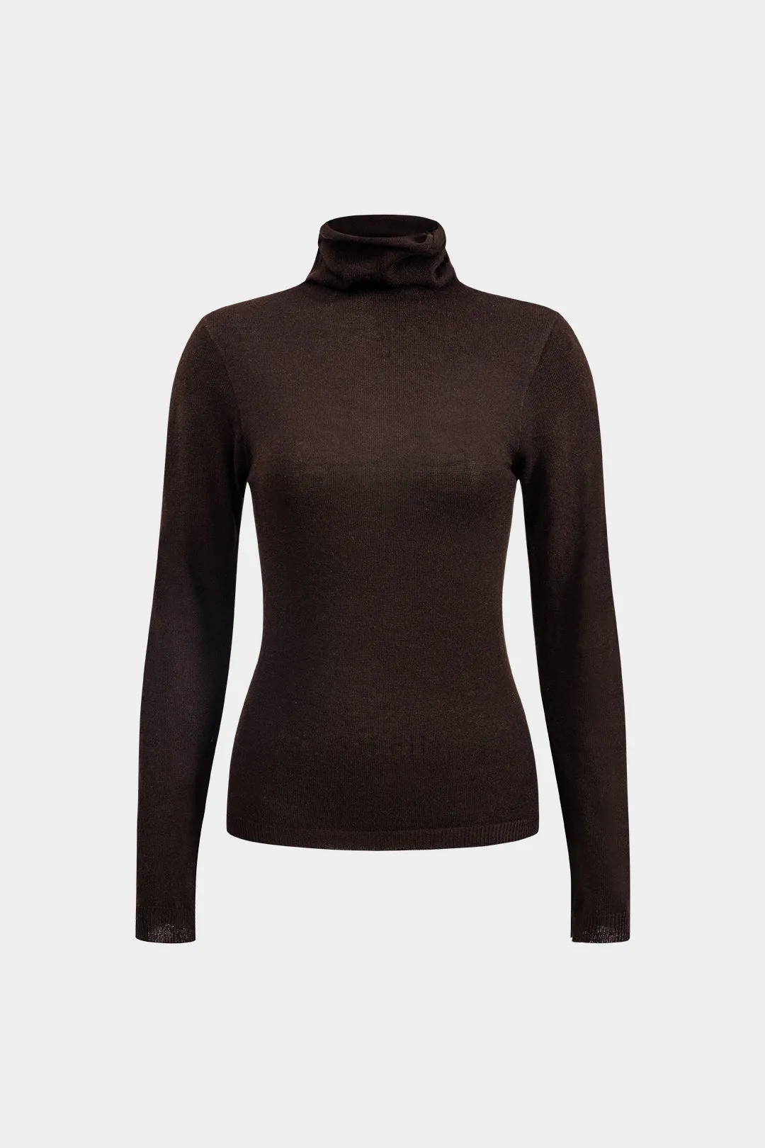 Basic Knit Turtleneck Long-Sleeve Top sold by Micas