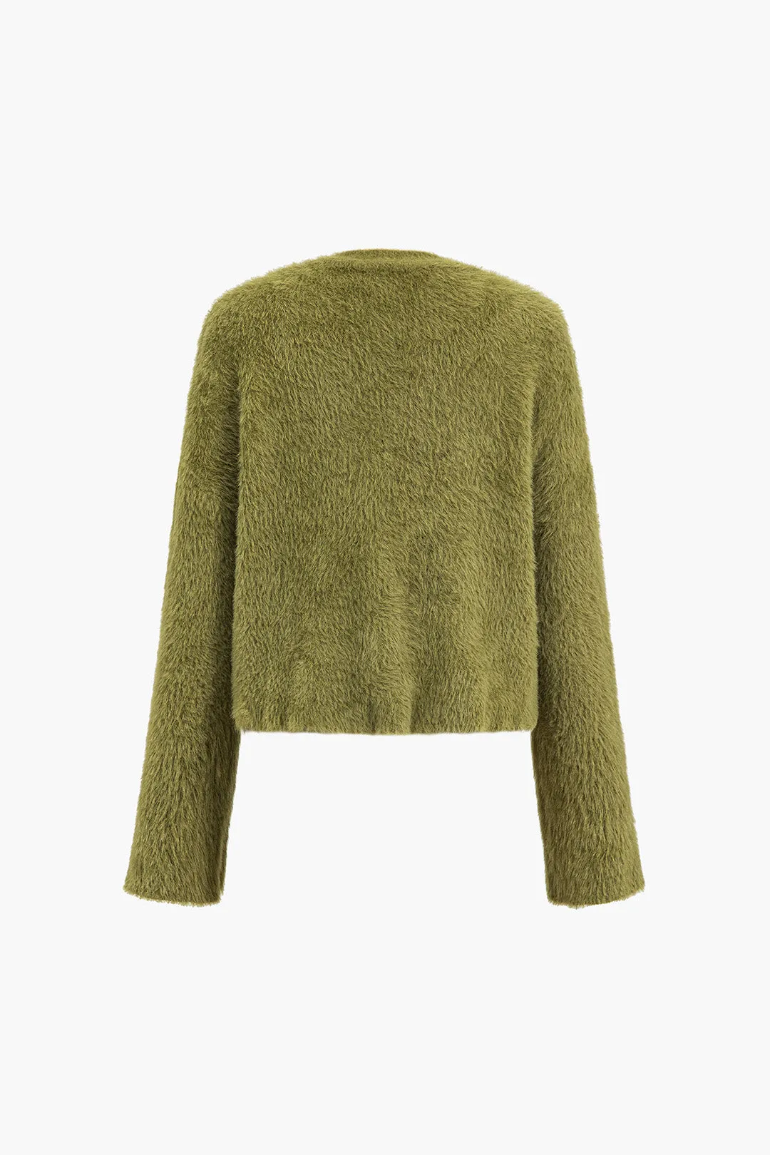 Solid uldblanding langærmet sweater top sold by Micas product image thumbnail 2