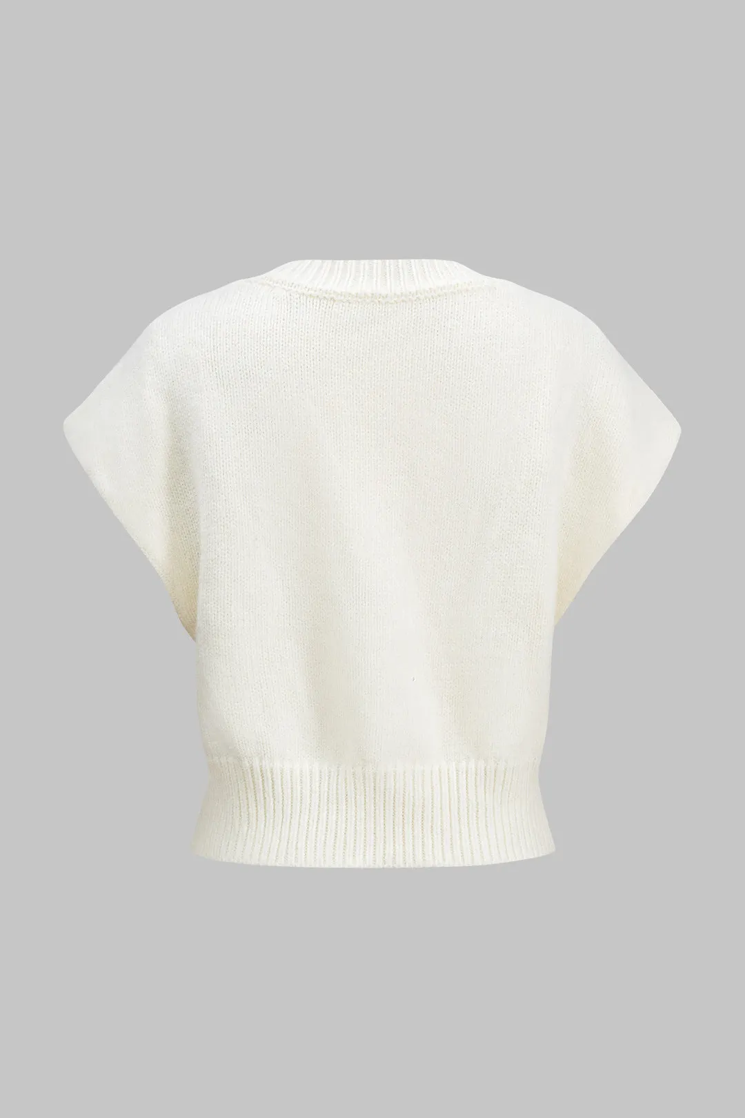 Strikket patchwork kortærmet top sold by Micas product image thumbnail 2