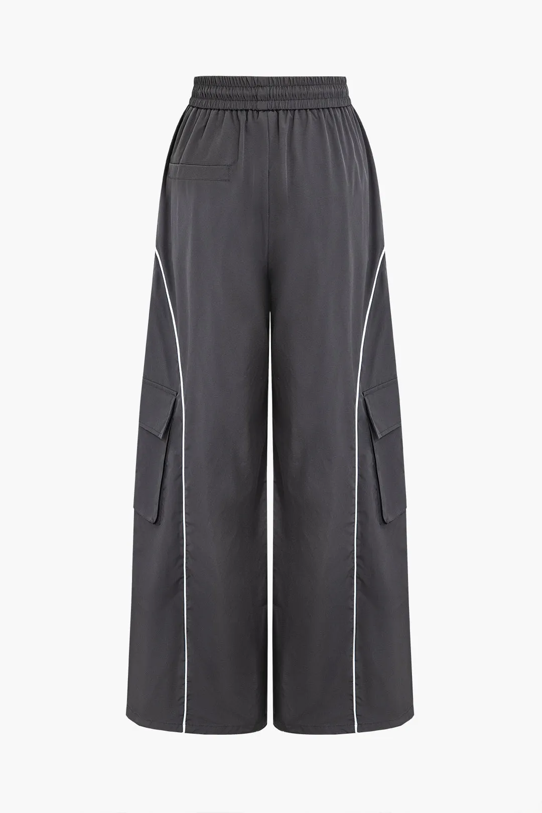 Contrast Binding Shirred Waistband Pocket Trousers sold by Micas product image thumbnail 2