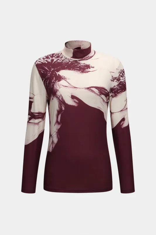 Floral Print Long-Sleeve Top made by Micas