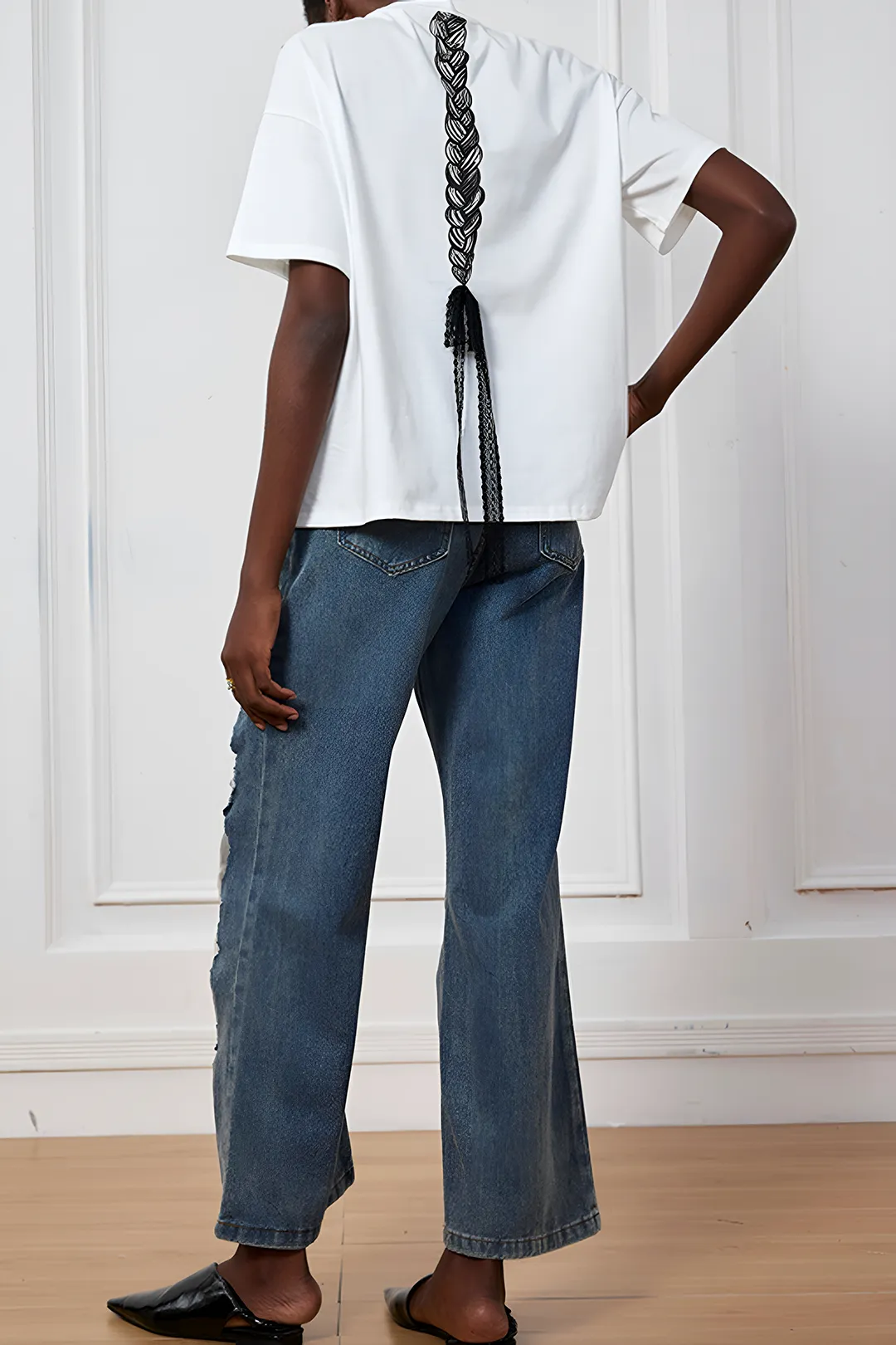 Abstract Print Round Neck Short Sleeve T-Shirt sold by Micas product image thumbnail 2