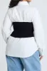 Plus Size Patchwork Button Long-Sleeve Shirt sold by Micas