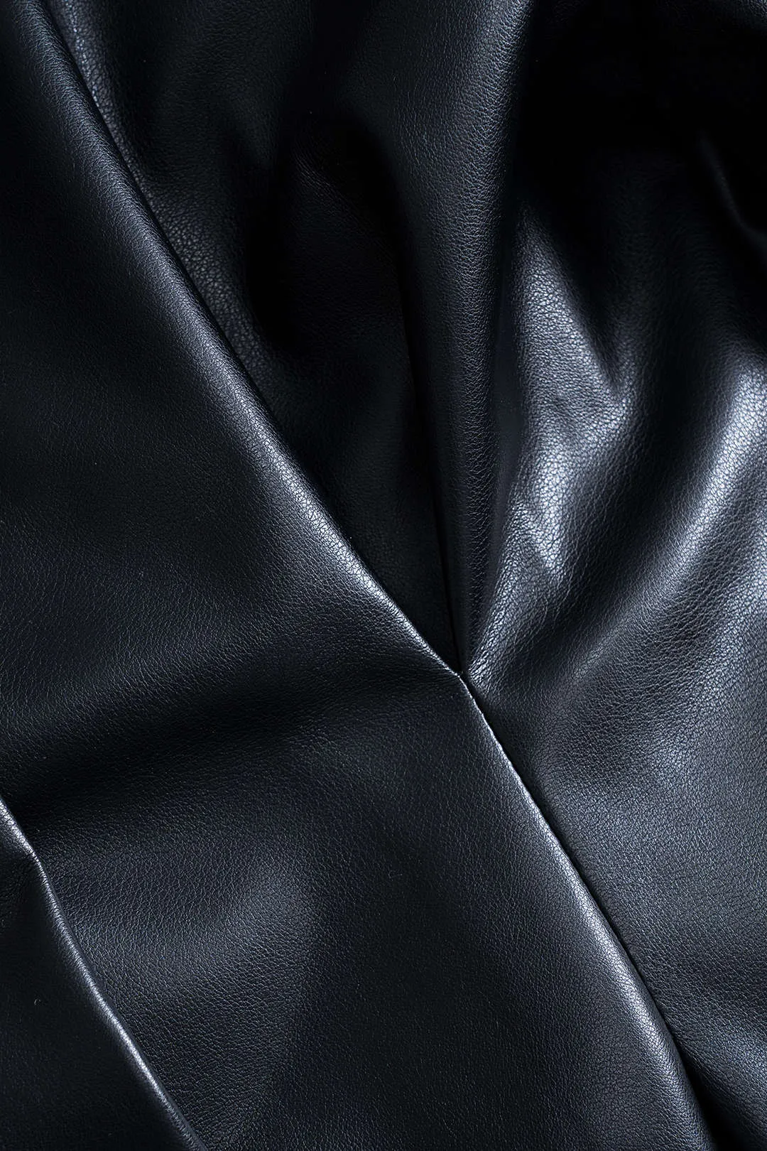 Faux Leather Metallic Buttoned Long-Sleeve Shirt sold by Micas product image thumbnail 3