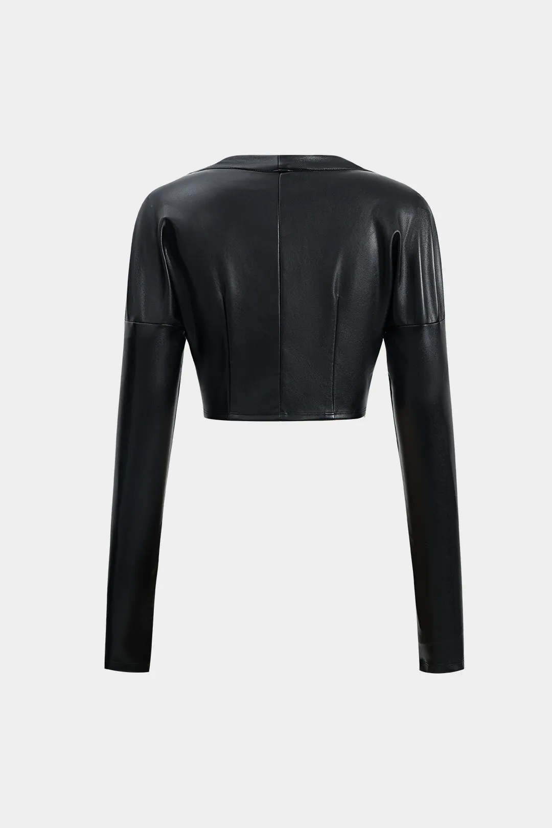 Faux læderbinding foran jakke sold by Micas product image thumbnail 2