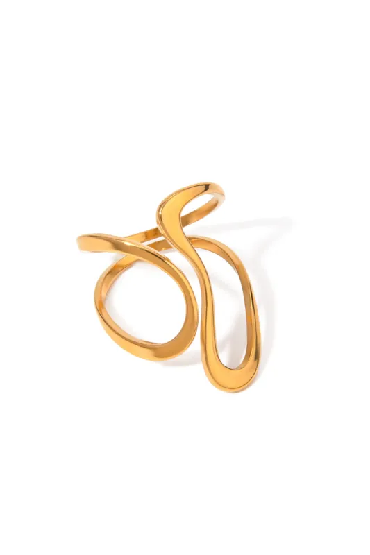 Twisted Shaped Open Ring sold by Micas