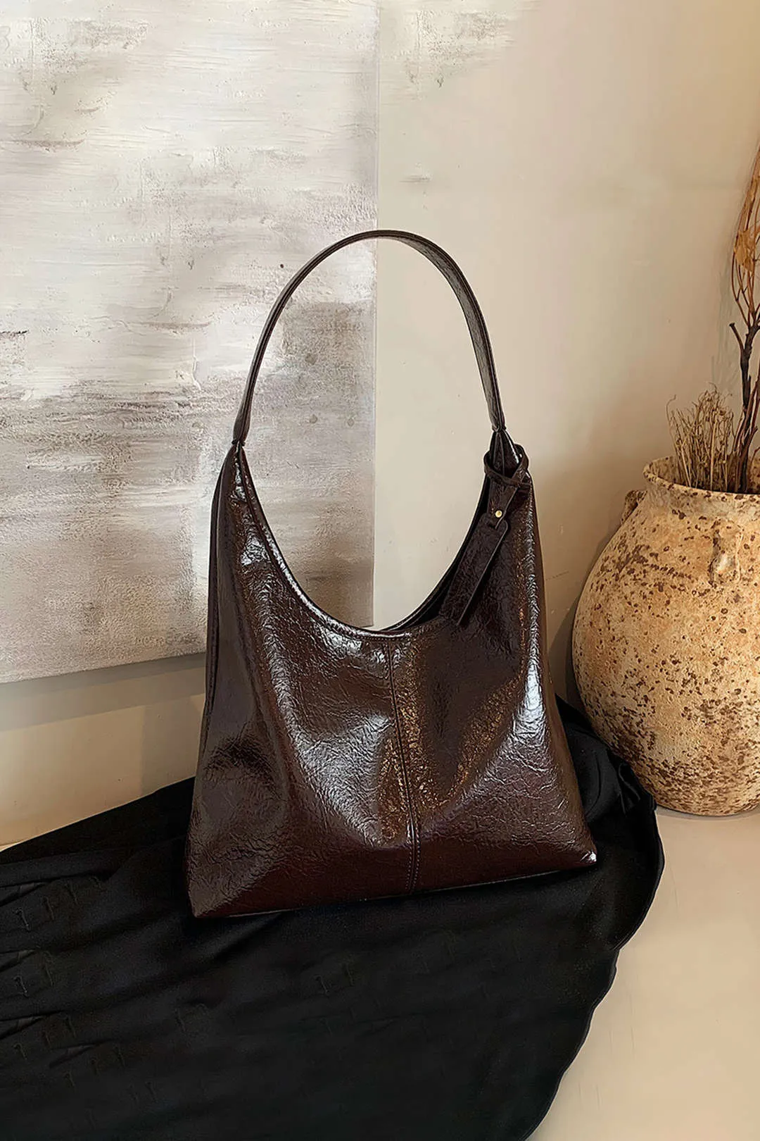 Faux Leather Shoulder Bag sold by Micas