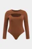 Plus Size Long Sleeve Bodysuit sold by Micas