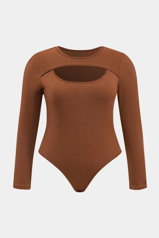 Plus Size Long Sleeve Bodysuit sold by Micas