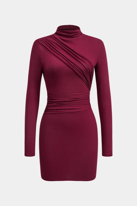 Ruched Long Sleeved Mini Dress sold by Micas
