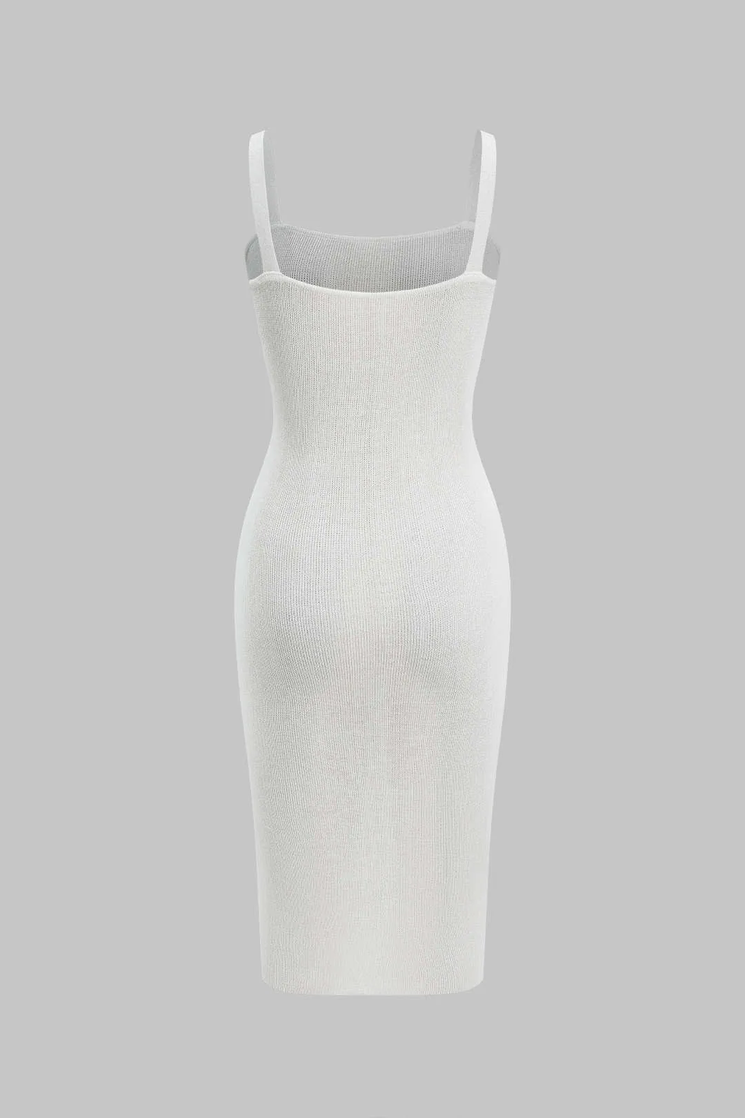 Strik knap V-hals patchwork langærmet cardigan og slip kjole sæt sold by Micas product image thumbnail 5