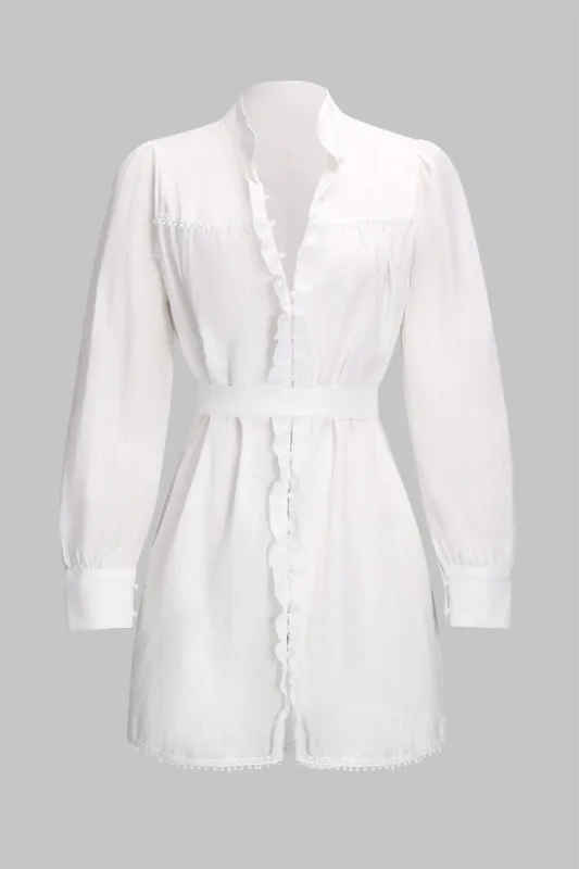 Tie Back Long Sleeve Mini Dress sold by Micas