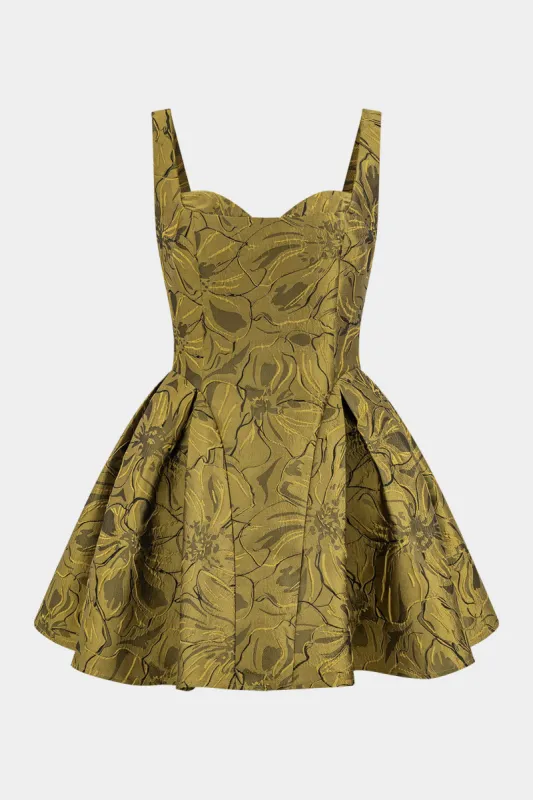 Jacquard Ruched ærmeløs mini kjole sold by Micas