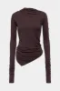 Backless Twist Knot Long Sleeve Top sold by Micas