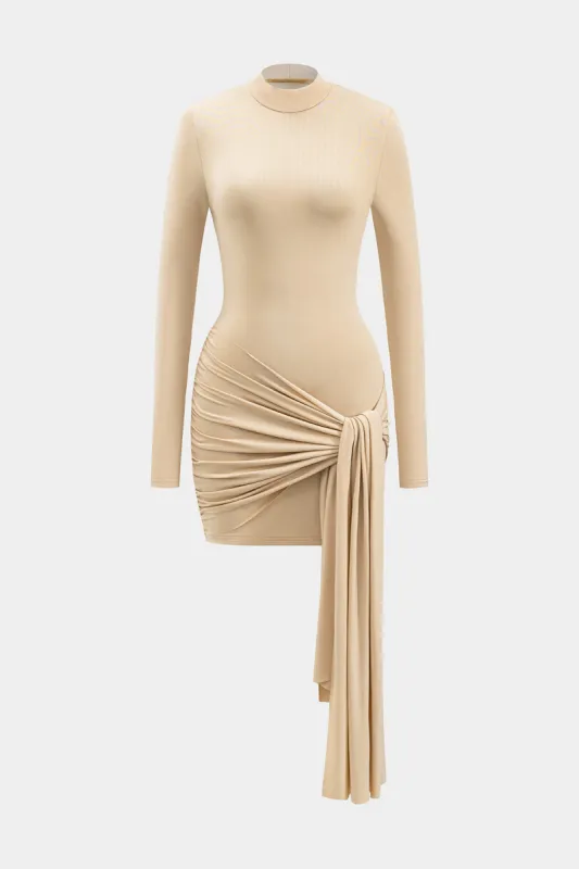 Tie Front Long Sleeve Mini Dress sold by Micas