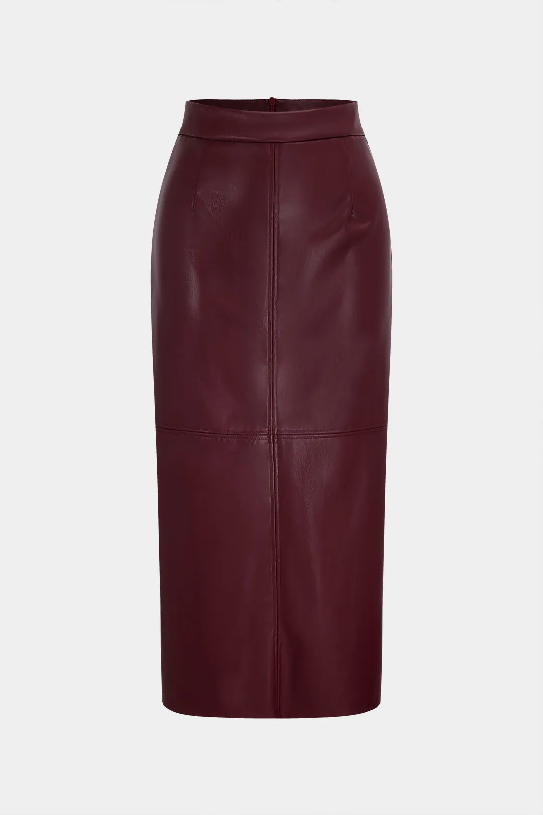 Faux læder høj talje split nederdel sold by Micas product image thumbnail 2