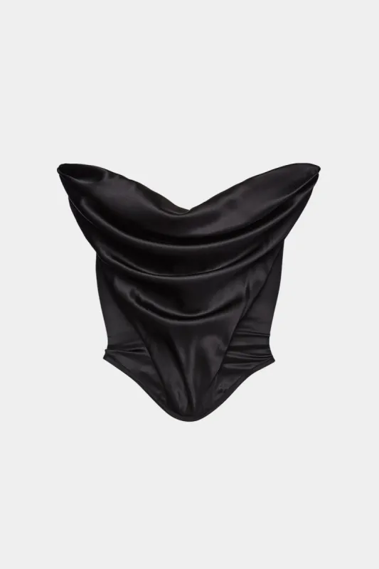 Corset Ruched Strapless Tube Top sold by Micas