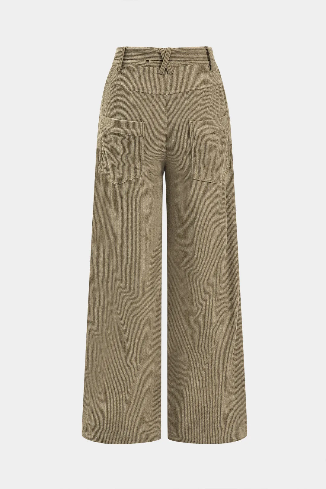 Corduroy Tie Front Wide Leg Trousers sold by Micas product image thumbnail 2