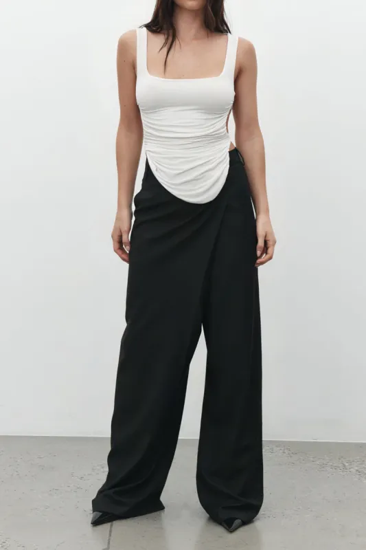 Tie Back Square Neck Backless Tank Top sold by Micas