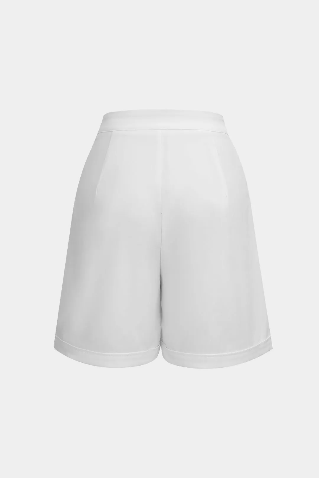 Ruched Drawstring Button Long-Sleeve Top And Shorts Set sold by Micas product image thumbnail 5