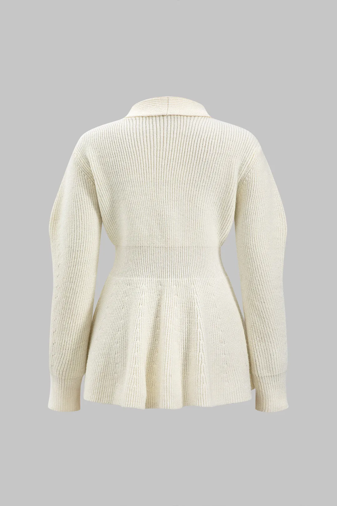 Knit Button V-Neck Long-Sleeve Cardigan sold by Micas product image thumbnail 2