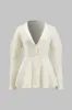 Knit Button V-Neck Long-Sleeve Cardigan sold by Micas