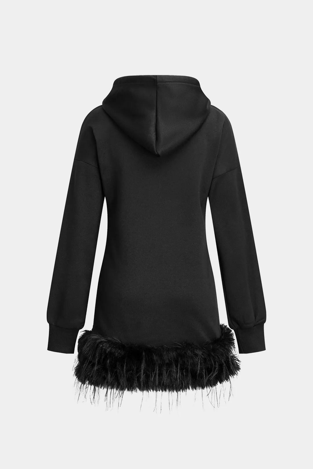 Hætte lomme langærmet mini kjole sold by Micas product image thumbnail 2