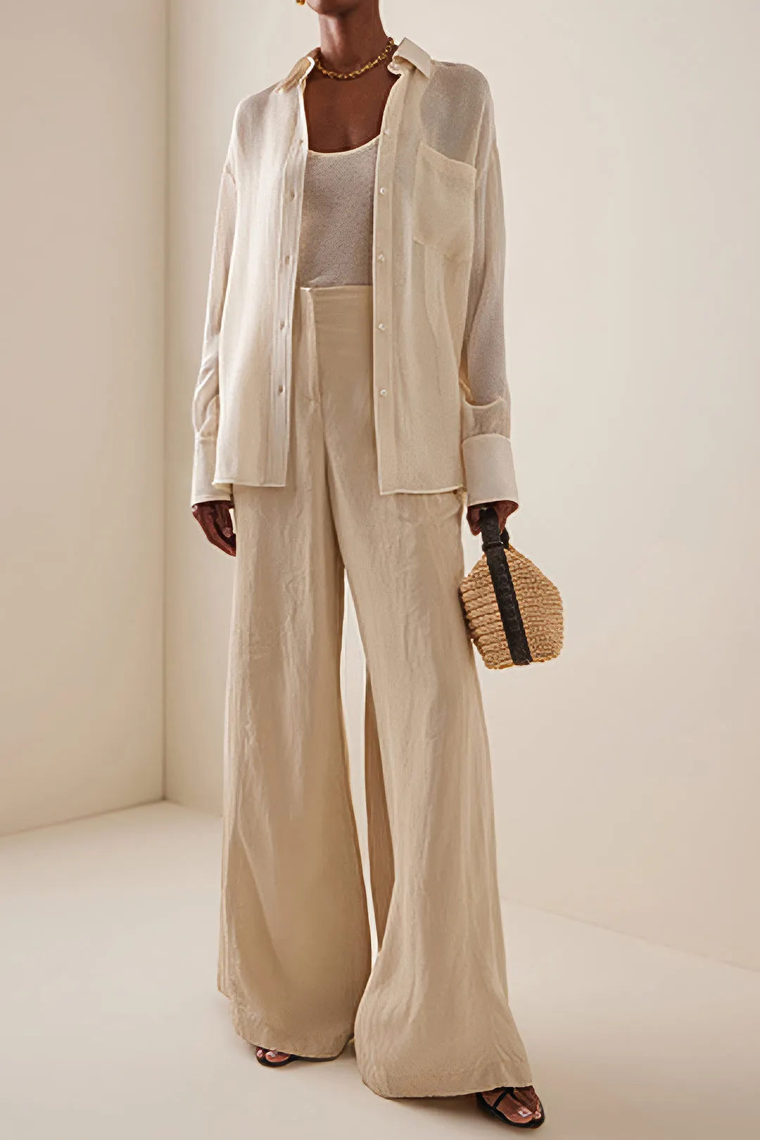 High Waist Pocket Wide Leg Trousers sold by Micas product image thumbnail 4