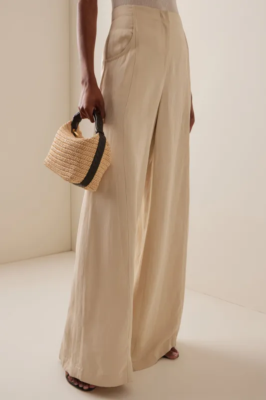 High Waist Pocket Wide Leg Trousers made by Micas