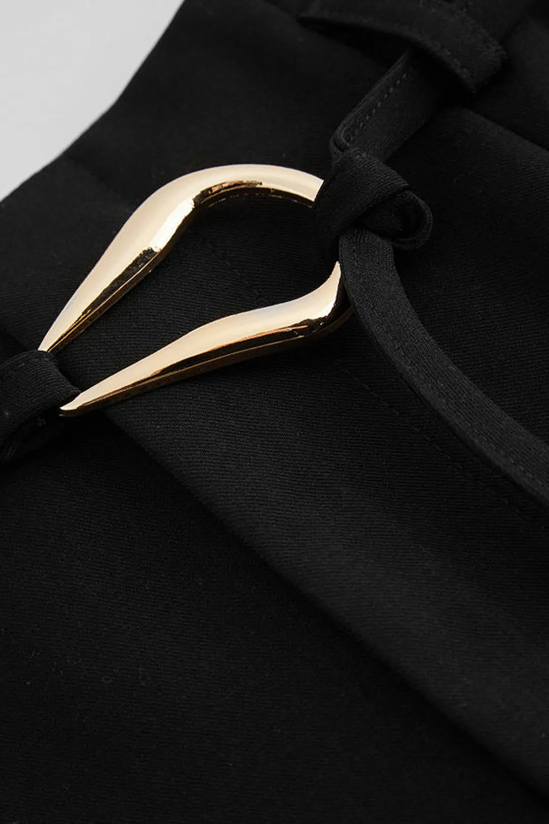 Belted Metallic Detail Wide Leg Trousers sold by Micas product image thumbnail 2