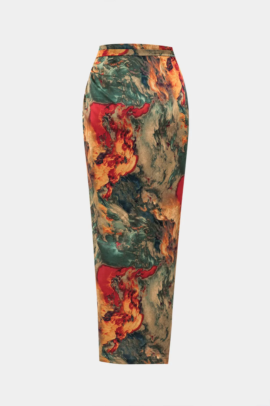 Satin blomsterprint slips foran nederdel sold by Micas product image thumbnail 2