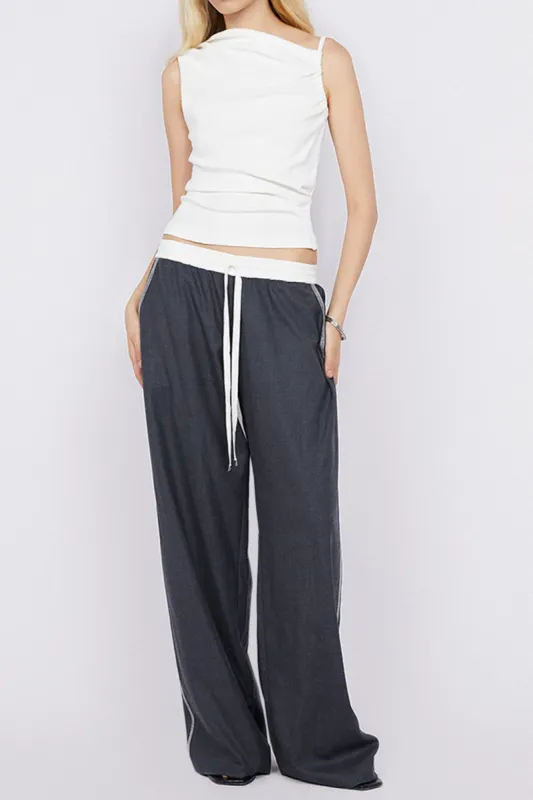 Ruched Drawstring Sleeveless Tank Top sold by Micas