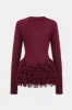 Sweater Fringe Round Neck Long-Sleeve Top sold by Micas