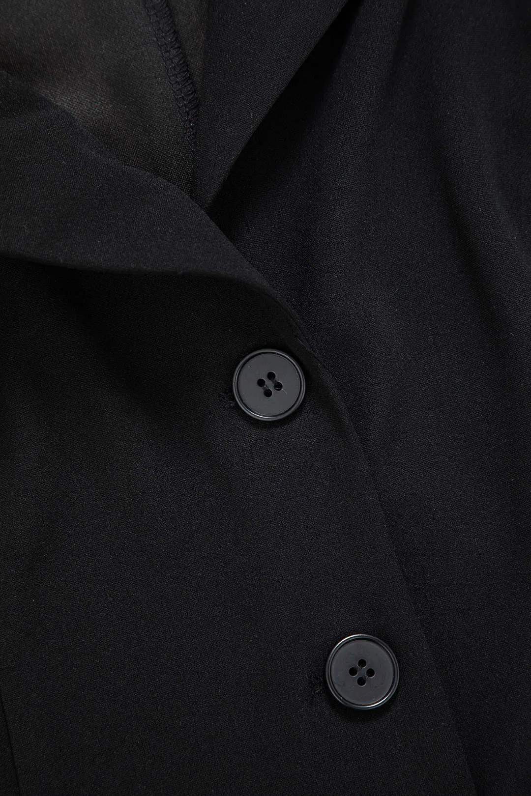 Plus Size Pleated Button Patchwork Bell Sleeve Mini Dress sold by Micas product image thumbnail 4