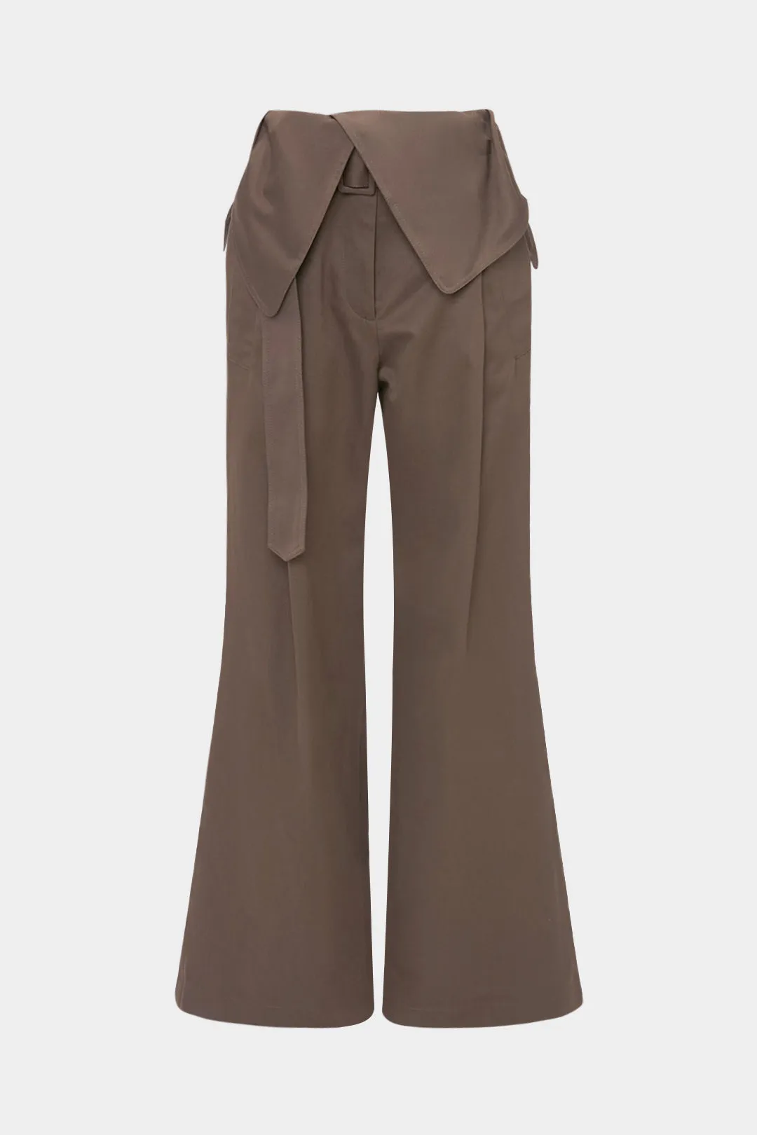 High Waist Belted Wraped Flared Wide Leg Trousers sold by Micas product image thumbnail 3