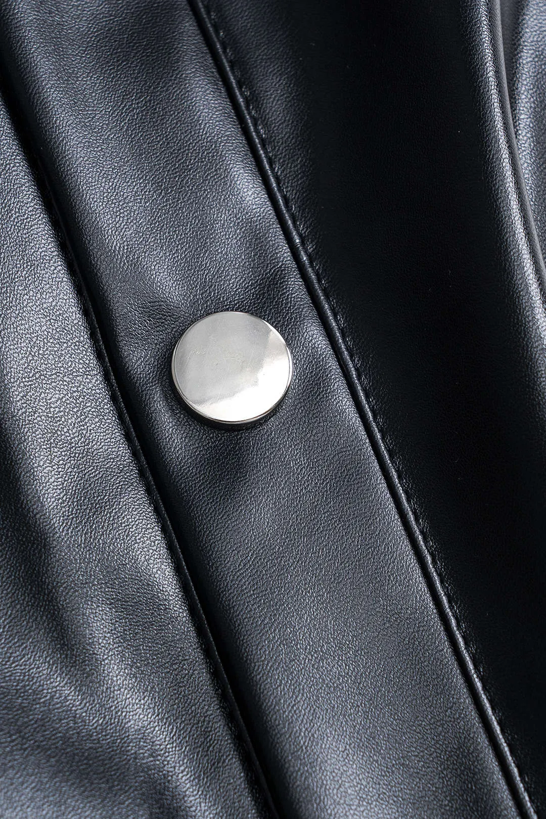 Faux Leather Button Wide Leg Trousers sold by Micas product image thumbnail 4