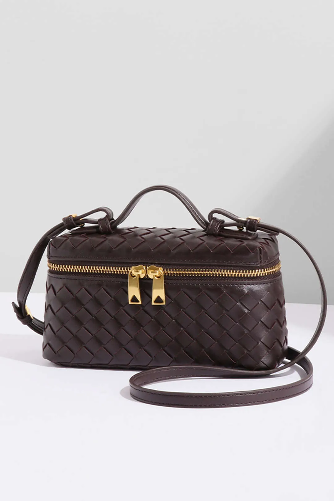 Woven Metallic Zipper Tote Bag sold by Micas product image thumbnail 3