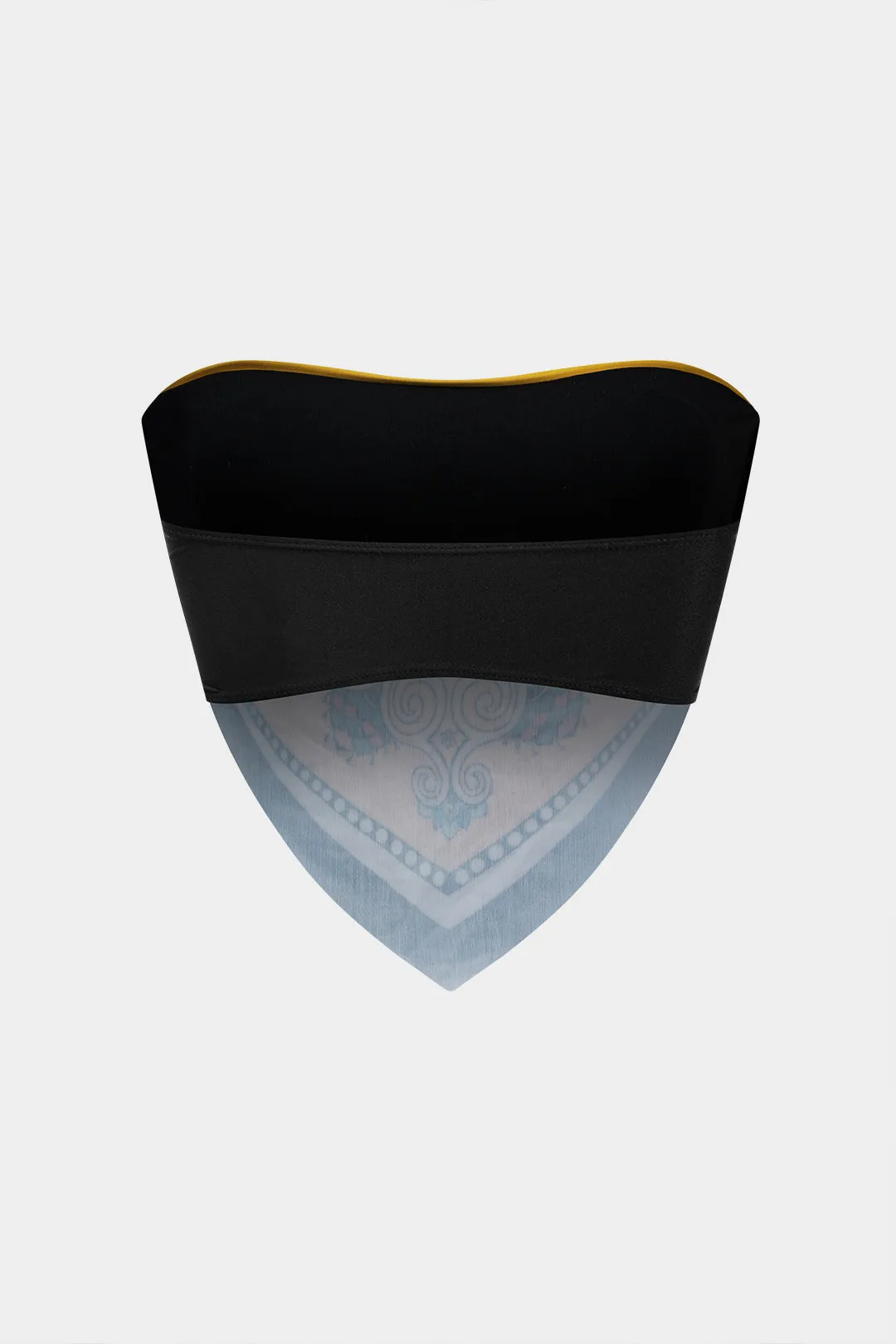 Chinoiserie Print Contrast Color Block Tie-Up Bikini Set sold by Micas product image thumbnail 4